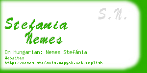 stefania nemes business card